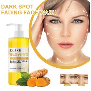 EELHOE Turmeric Cleanser Deep Cleansing Face Lightening Acne Marks Removing Facial Oil Removing Makeup Refreshing Cleanser Turmeric Skincare Facial Cleanser Deep Cleansing Gentle Cleansing Skin Barrier Repairing Hydrating