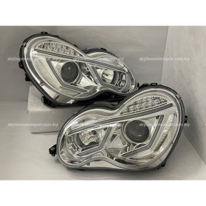 Mercedes Benz C Class W203 Head Lamp Projector DRL Led 100% Taiwan 2000 2001 2002 2003 2004 2005