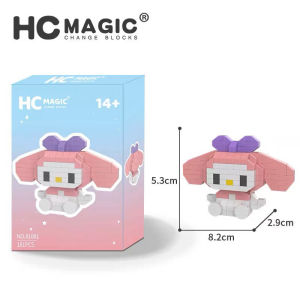 ⚠️现货⚠️ReadyStocks Sanrio Melody Kuromi Kitty blocks toys HC 新品迷你款 玉桂狗 美乐蒂 布丁狗 维尼 草莓熊 帕恰狗 凯蒂猫 积木玩具