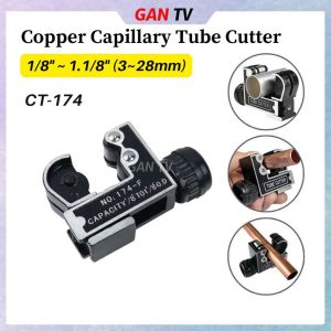 Capillary Tube Cutter CT-174 for 1/8"~1.1/8" (3~28mm) Refrigeration Copper Cap Tubing Pipe Cut Stripper Pliers GANTV