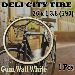 Deli City Bicycle Tire 26 x 1 3/8 – Gum Wall Sidewall Design (1 Piece)