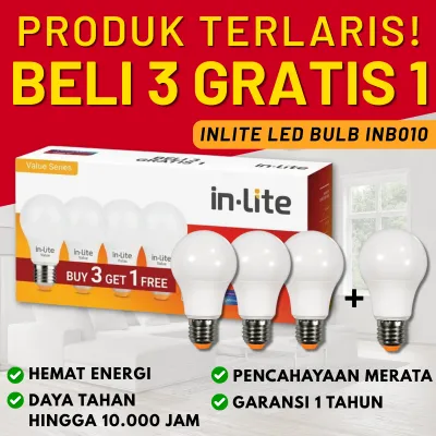 Lampu LED - Lampu Rumah - Lampu LED Bulb Inlite INB010 Value Series Paket isi 4 pcs 5W 7W 9W 12W 15W 18W