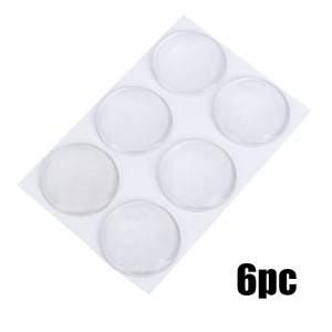 6pcs Large Soft Silicone Crash Particle Wall Protector Transparent Self-adhesive Door Handle Bumper Plug Non-slip Round Doors Muffler