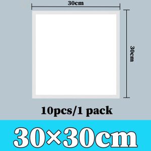 10pcs Recessed LED Ceiling Light for Bathroom and Kitchen Aluminum Panel Integrated Ceiling Lamp