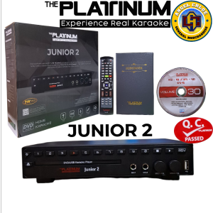 Platinum Junior 2 High-Quality Home Karaoke DVD Player with 21000+ English & OPM Songs USB/SD Support Echo Effect New