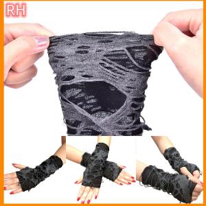 🔥🔥🔥ranghe Một đôi Gothic cánh tay ấm hơn ngón tay người ăn xin Punk Halloween găng tay lỗ cosplay