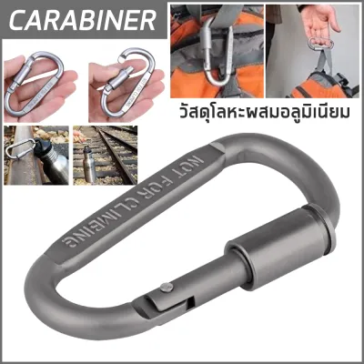 6 pcs Aluminum Alloy D-ring Locking Carabiner Light but Strong