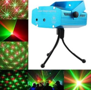 Multi Pattern Mini Laser Sound Control Dance Lamp Star Design DJ Disco Light