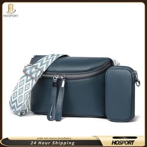 【HOSPORT】Women Vintage Satchel Bag with Wide Strap Classic Dating Bag Large Capacity Versatile Hobo Bags Daily Bag with Purse Set