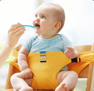 สายรัดที่นั่งสำหรับเก้าอี้สูงเด็กให้อาหารความปลอดภัยที่นั่งพร้อมสายคล้อง เด็กวัยหัดเดิน Booster เข็มขัดแบบพกพารับประทานอาหารที่นั่งสสิ่งจำเป็นในการเดินทางของทารก