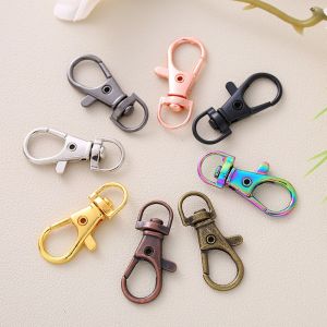JOYPICKS Colorful Swivel Lobster Clasp Hooks Jewelry Making Gold Silver Plated Keychain Handmade Material DIY Metal Connecting Ring DIY Jewelry