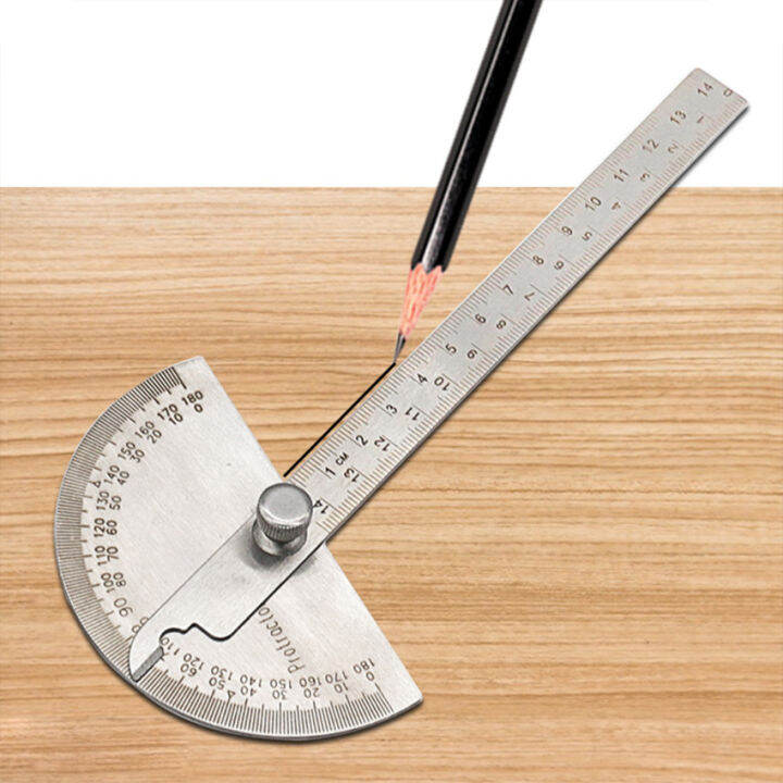 1PC Protractor Angle Ruler Stainless Steel Goniometer Dividing Gauge ...