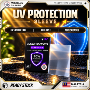 【Morgan Games】[Ready Stock] UV Protection Card Sleeve 50pcs | 64.5×89mm | Fits Pokemon One Piece