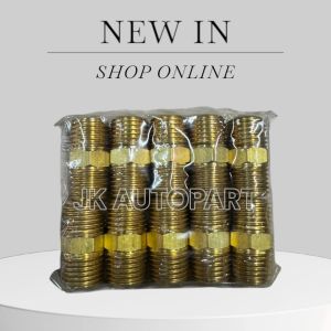 ข้อต่อนิปเปิ้นเกลียวนอก ข้อต่อเกลียวนอก 2ข้าง นิปเปิ้ล ข้อต่อทองเหลืองอย่างดี มีหลายขนาด #3325