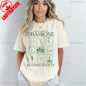 [Local Stock] HBESTY  Dramione Cotton T-Shirt Book Club Shirt Readers Society Shirt Manacled Morally Grey Tee Dark Academia Enemies To Lovers Tops