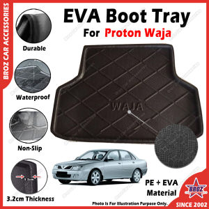 For Proton Waja EVA Copolymer Car Boot Tray Luggage Cargo Trunk Tray Dulang But Kereta 汽车后箱垫