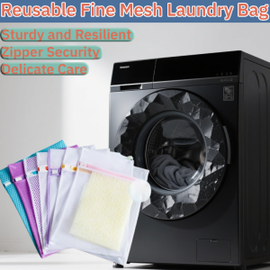 Thickened Laundry Bag Reusable Fine Mesh Laundry Bag Laundry Mesh Bag with Zipper 洗衣网袋