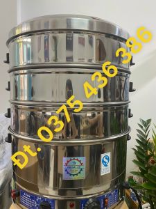 Nồi hấp điện bánh bao pate gà ủ muối xúc xích bằng điện 220v 40CM có cảnh báo