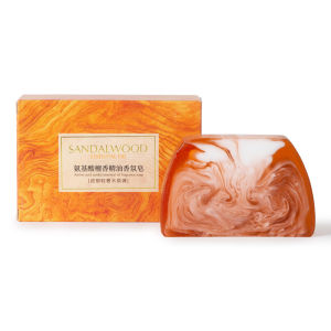 Amino Acid Sandalwood Soap Deep Cleansing Face Body Bar  Amino Acid Soap Sandalwood Cleansing Bar Face Body Wash Gentle Exfoliating Soap Non-Drying Natural Soap
