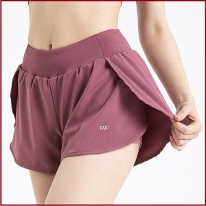ICE Women Sports Yoga Shorts Pants Running Jogger Gym Exercise Slim Fit Double Base Design Short Pants