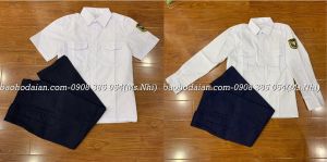 (Combo 2 món) Áo bảo vệ màu trắng kèm quần bảo vệ vải si dày dặn thoáng mát- Hình thật