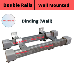 SUPER DOSO Double Set Besi Langsir Rod / Curtain Rail / Aluminium Curtain Track / Aluminium Langsir Rod / Rel Langsir Aluminium DIY Home improvement