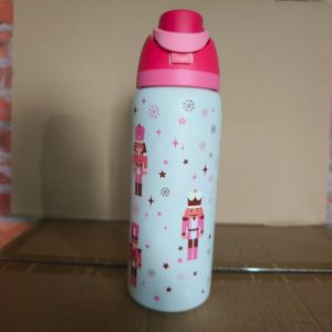 Owala 24oz/32oz Insulated Kids Water Bottle - Sunflower Robot Print Vacuum Insulated with Straw Portable for Sports Outdoor