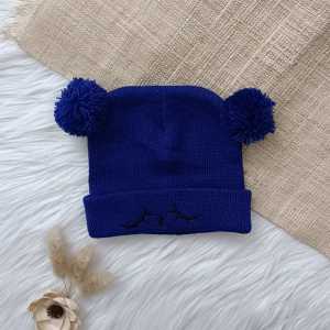 Topi kupluk bayi pompom sleep / topi rajut sleep / topi bayi rajut / kupluk bayi murah