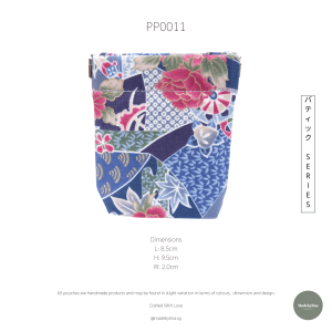 [Madebylina] Pōchi Pouch -バティック S E R I E S - PP011
