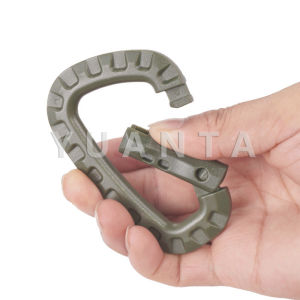 Yuanta คร่ำหวอดเซฟตี้ ตะขอพวงกุญแจ คาราบิเนอร์ สแนปลิ้งค์ แบบพลาสติก Carabiner D Ring