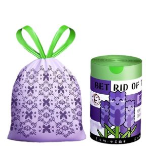 50pcs Scented Drawstring Trash Bags Thickened Large Fragrant Garbage Bags with Handles Insect-Repellent Trash Bag