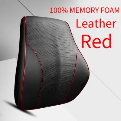 AOLA Leather Car Headrest Neck Rest Pillow Cushion Durable 100% Pure Memory Foam Cotton Carseat Neck Support - Neck/Back Pain Relief Lumbar Support Waist Pillows Car Seat Cushion