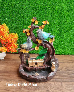 (Ko kèm nhang) Lư hương khói ngược Song Én lư xông trầm khói ngược phong thủy