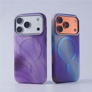 Gradient Shadow Art for Magsafe Case for iPhone 17Pro 16 17 17Pro Max Translucent Matte c Wireless Charging Phone Cover