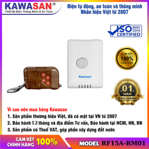 Công tắc điều khiển từ xa công suất tải 750w khoảng cách 100-300m (tùy môi trường sóng) 220V Kawasan RF15A-RM01B