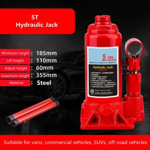Car 2/5/10 tons horizontal Jack Hydraulic Extra Heavy Duty Bottle Type Hydraulic Jack manual car tools