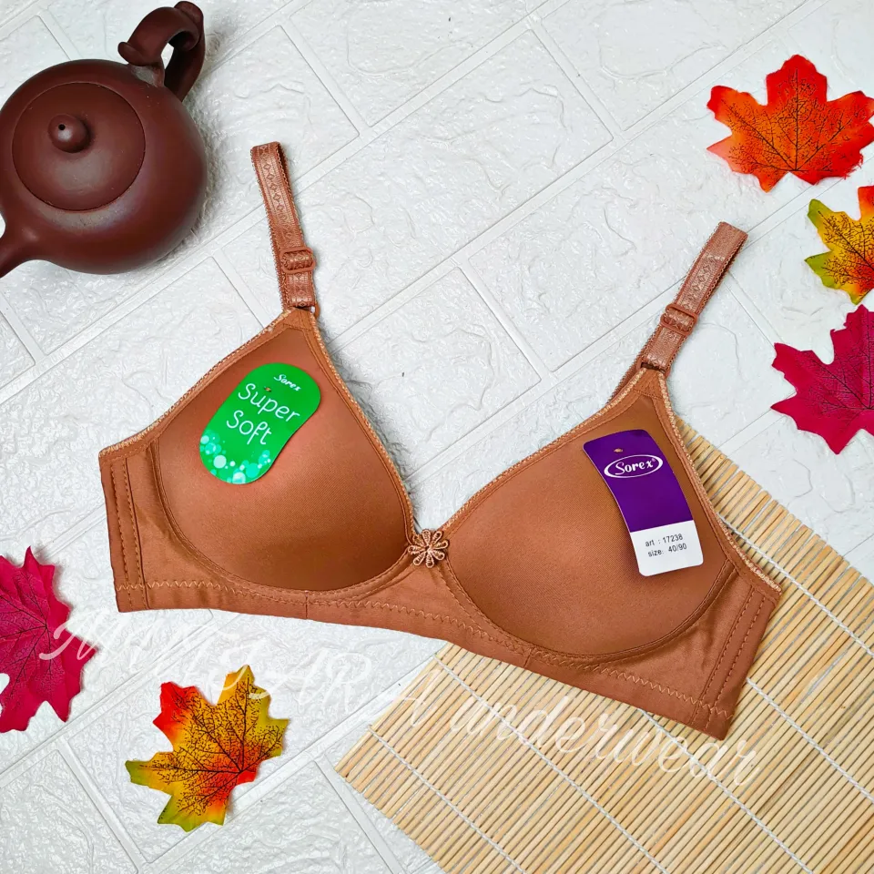 SOREX Bra 17238 BH Sorex Super Soft Polos Tanpa Kawat Busa Tipis Kait 2  34-40