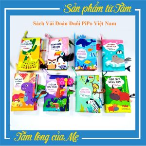 Sách Vải Đoán Đuôi PiPo Việt Nam An Toàn Cho Bé Từ 6 Tháng Tuổi Giúp Phát Triển Trí Tuệ Nhận Biết Các Loài Động Vật