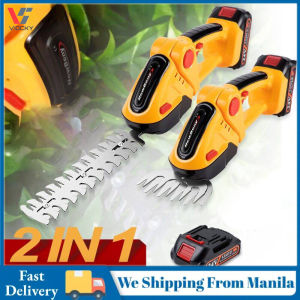 Viocky 24V 2 in 1 Electric Hedge Trimmer 1500rpm Household Lawn Mower Garden Bush Scissors Grass Scissors Power Tool