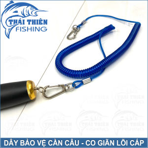 Dây Bảo Vệ Cần Câu Cá 3m 5m 8m 10m 15m Dây Co Giãn Lõi Cáp Có Khóa 2 Đầu