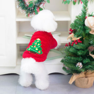Christmas Dog Clothes Vest Pet Puppy Cat New Year Clothing Coat Cute Costume Soft Fleece Outfit Clothing Pug Chihuahua S-2XL
