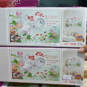 [HCM]Tranh đá cha mẹ thiên nga hoa sen LG1635 - kích thước 75 * 50