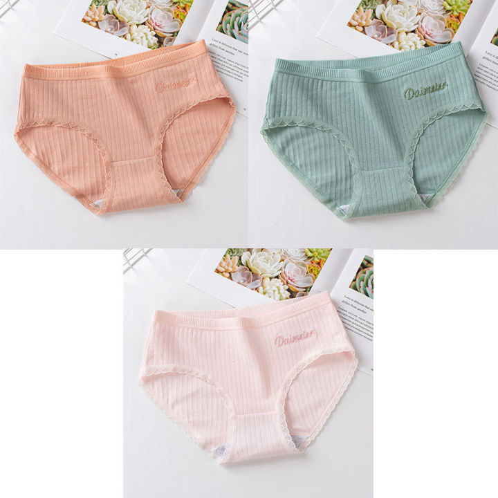 KGL797 Japanese cotton antibacterial underwear female Korean style mid ...