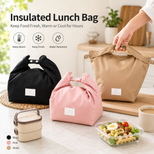 Insulation Lunch Bag Waterproof Lunch Box Storage Bag Portable Thermal Bag with Buckle Carrying