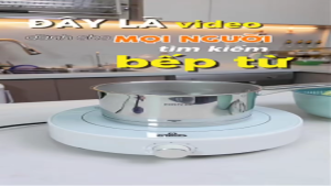 🔥 Bếp Từ Tròn GROPA 2200W Chính Hãng – Mặt Kính Cường Lực Nhỏ Gọn Nấu Nhanh