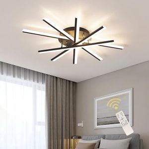 Crossed Line Shape Semi Flush Mount LED Ceiling Lamp Aluminum Modern Simplicity Living Room Lighting Fixture Light