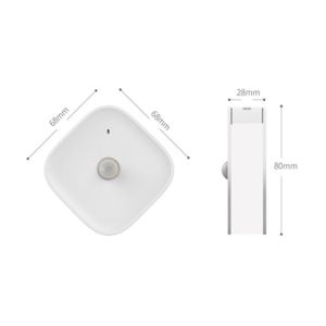 LED Wall lamp/ Night Lights Wireless Smart sensor light 4000K White shell ON/OFF/AUTO switch For Bedroom Living Room Corridor lighting Use USB power rechargeable 500 mAH battery 0.5W