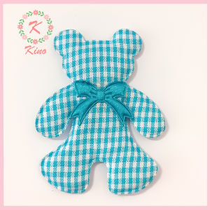 Patch aplikasi bear 2 gliter biru plus pita aksesoris hampers hadiah dekorasi souvenirseserahan pernikahan