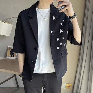 Áo vest áo vest nam tay lửng thiết kế họa tiết ngôi sao tạo điểm nhấn - H74