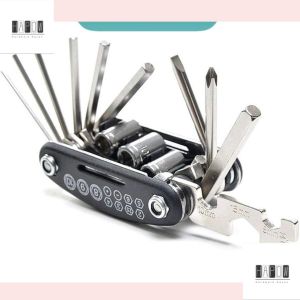 16 In 1 Tools Bicycle Folding Tools Pocket Bicycle Repair Tool Set Multifunction Tools Bicycle Motor Universal Bike